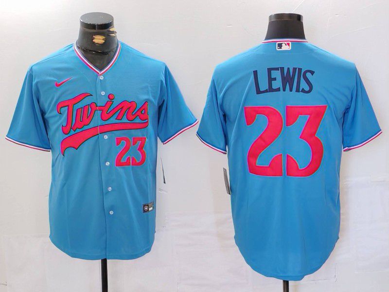 Men Minnesota Twins 23 Lewis Light Blue Game 2024 Nike MLB Jersey style 1